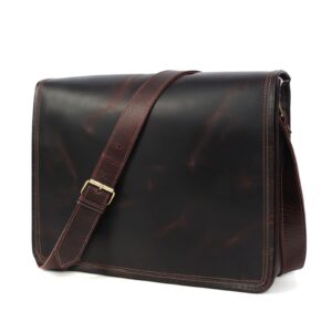 Brown Leather Messenger Bag