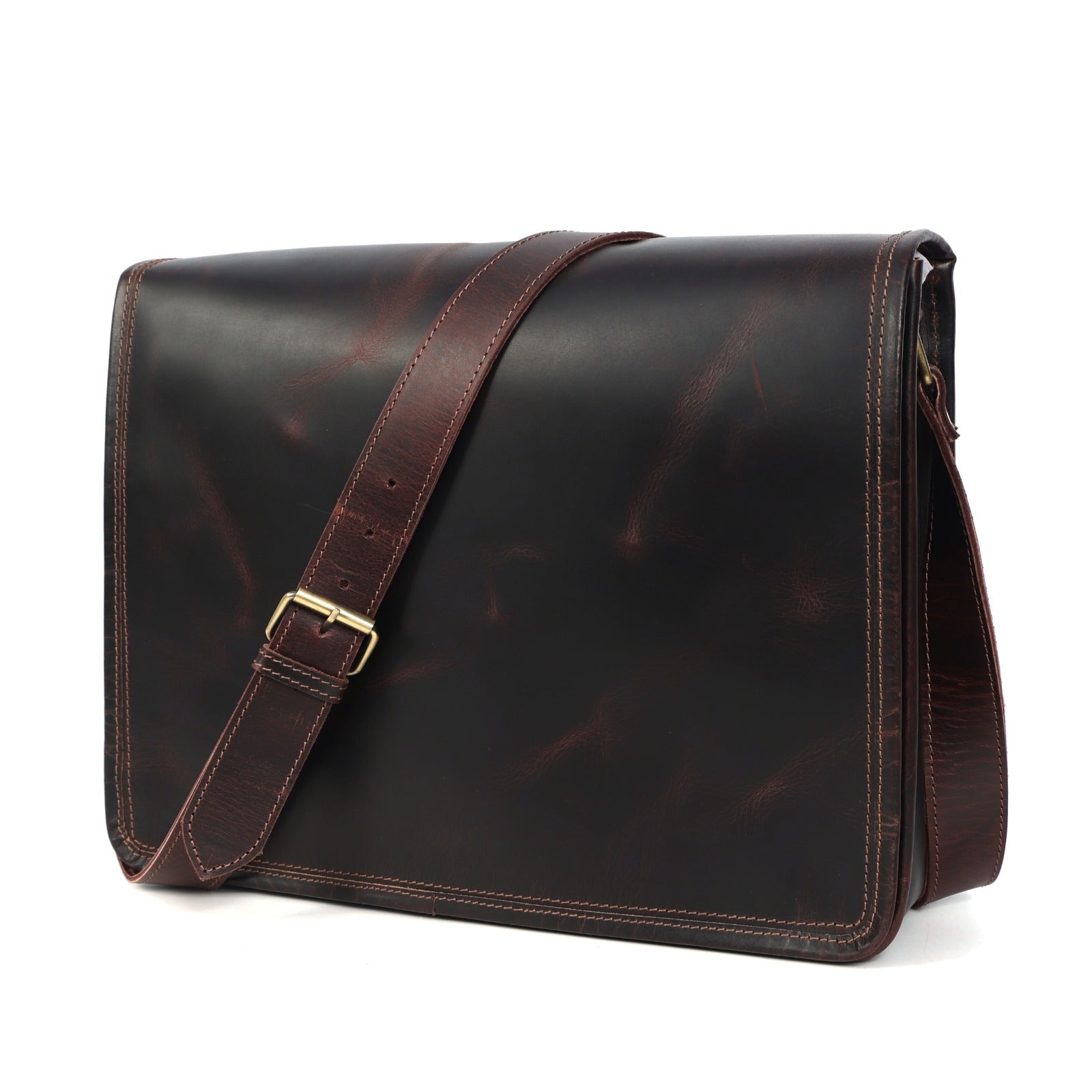 Brown Leather Messenger Bag